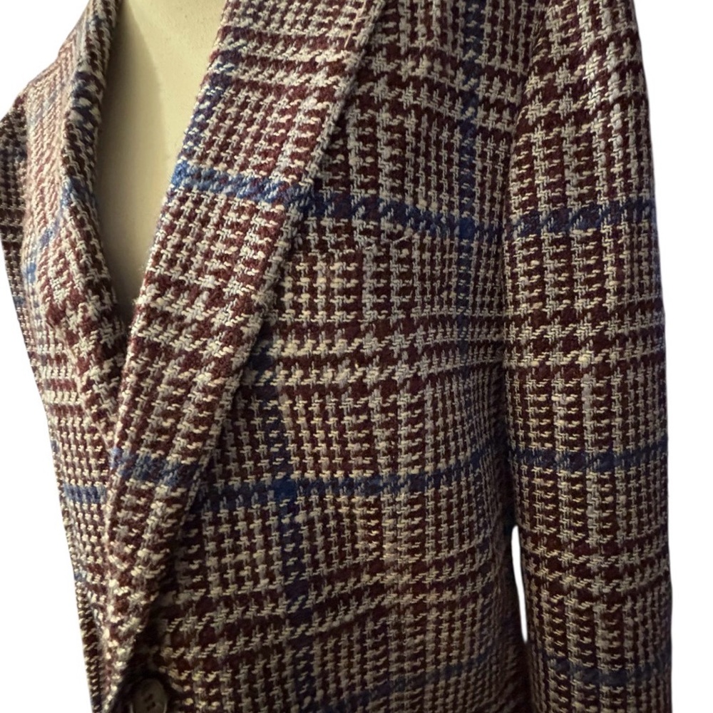 Suitsupply Brown and Blue Checkered Blazer - Picture 11 of 17